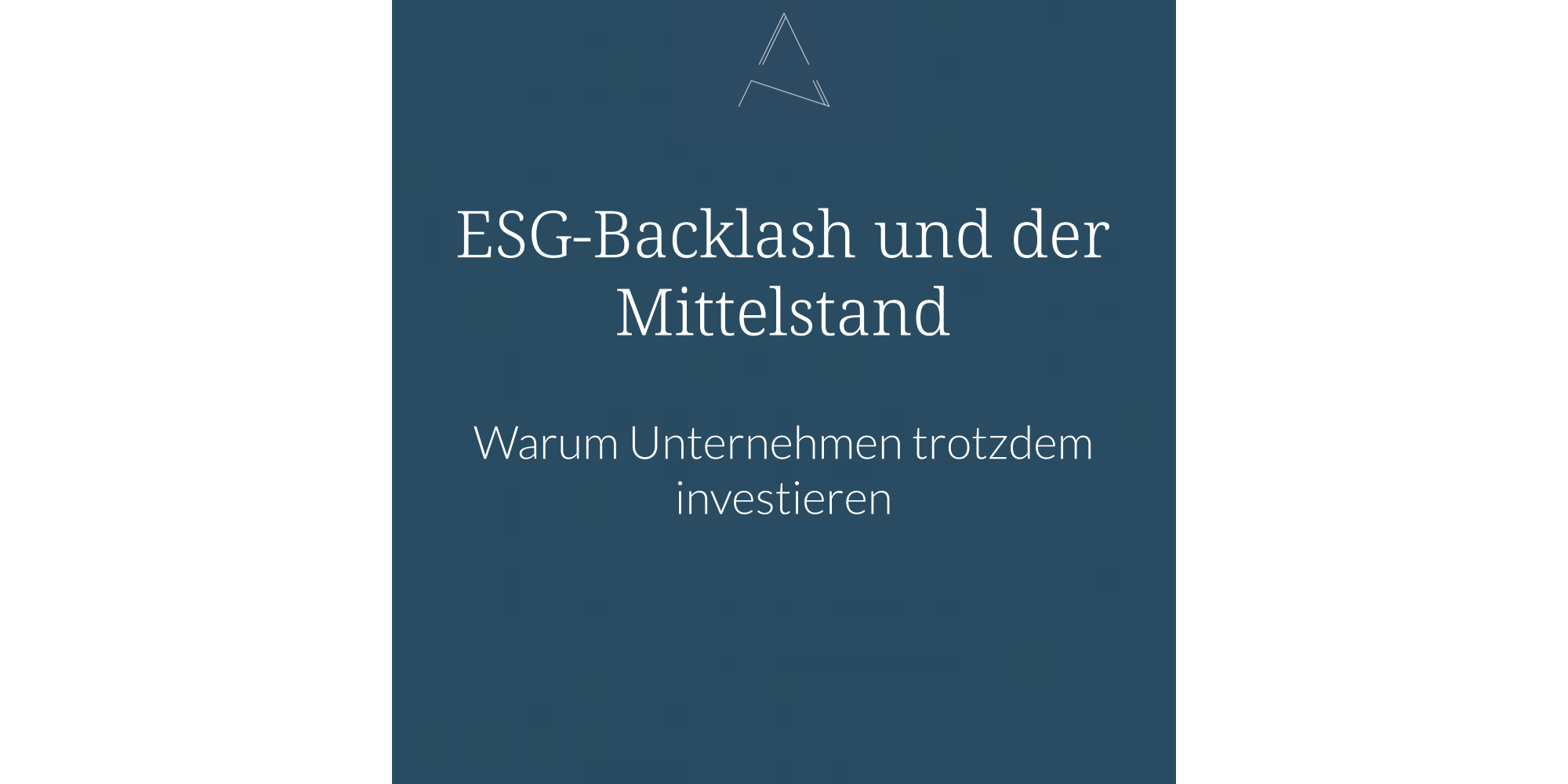 ESG Backlash Mittelstand, ESG-Strategie