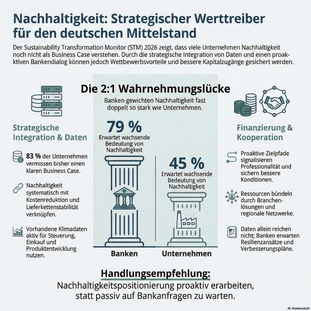 Die Ergebnisse zeigen ein uneinheitliches Bild. Weder stimmt die Aussage "ESG ist tot", noch die Gegenaussage "Alles auf Kurs in Sachen Nachhaltigkeit". Der STM 2026 zeigt vielmehr eine Wirtschaft im Konsolidierungsmodus - auch vor dem Hintergrund einer zunehmend multipolaren Welt. Zusammenfassend lässt sich dies so beschreiben: Die Strukturen sind mittlerweile etabliert, aber die Dynamik hat an Schwung verloren. Und genau deshalb lohnt sich ein differenzierter Blick.
