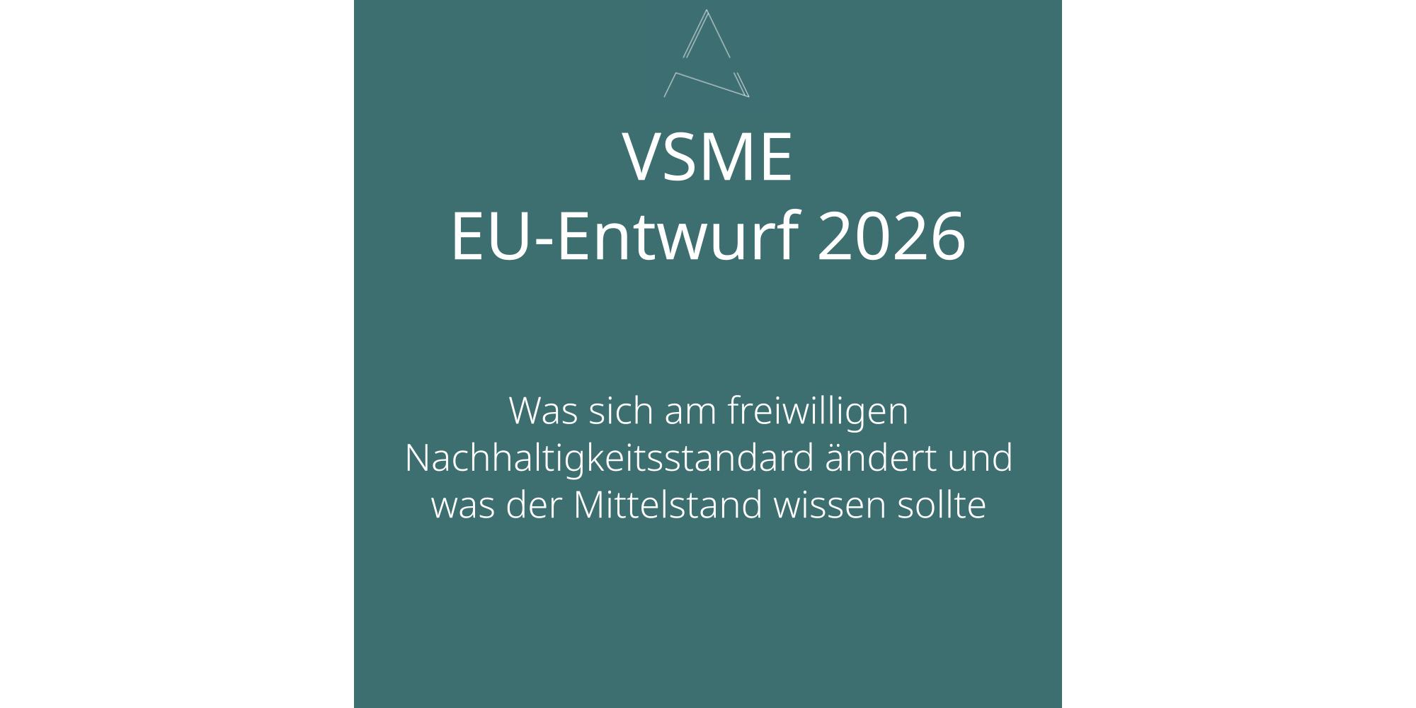 VSME EU Entwurf 2026: Was sich am freiwilligen Nachhaltigkeitsstandard ändert und was der Mittelstand wissen sollte